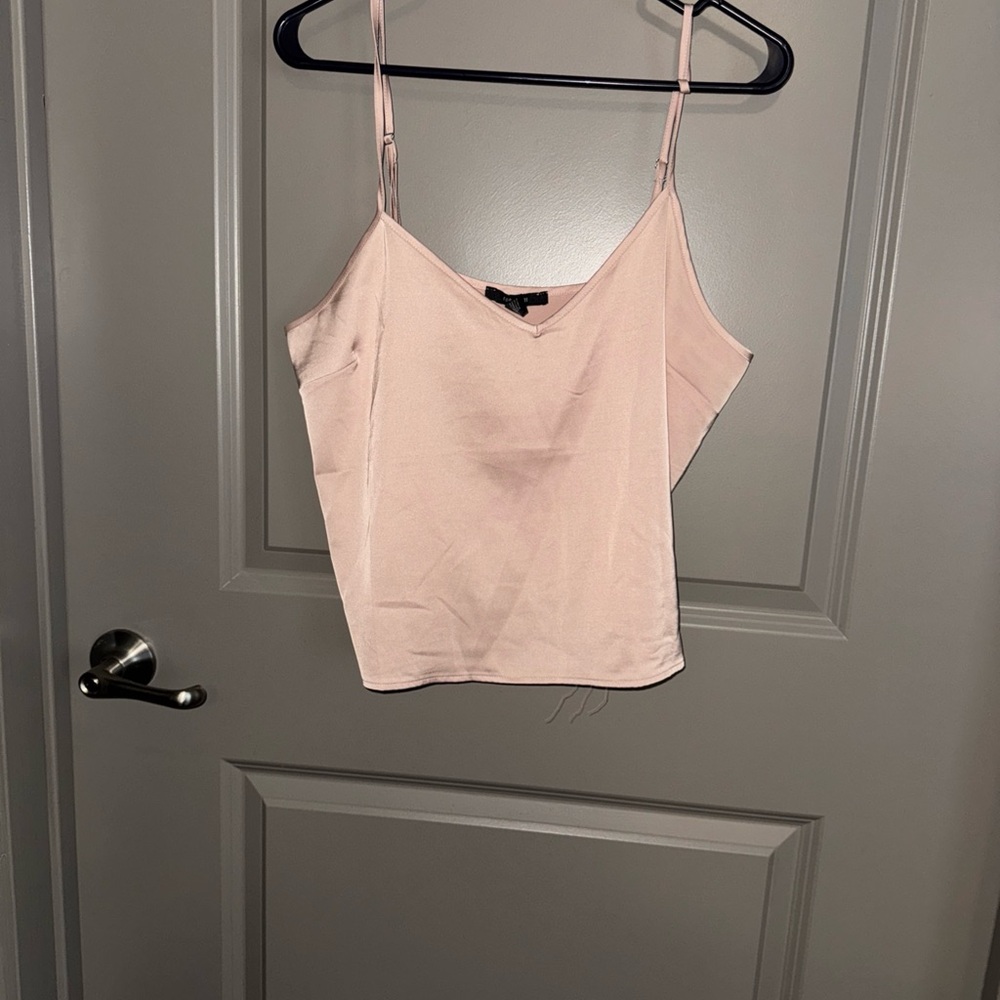 Forever 21 Pink Crop Camisole with Spaghetti Straps